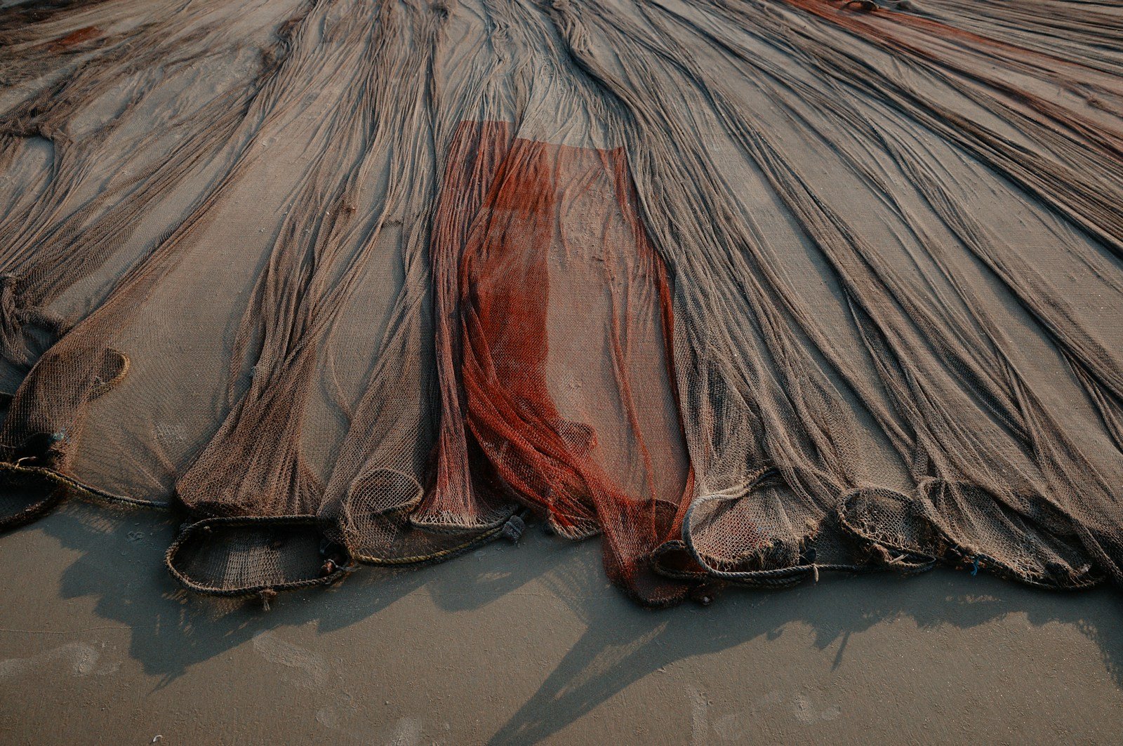 Fishing nets used by coastal fishing communities, representative image for Balochistan's fisheries sector