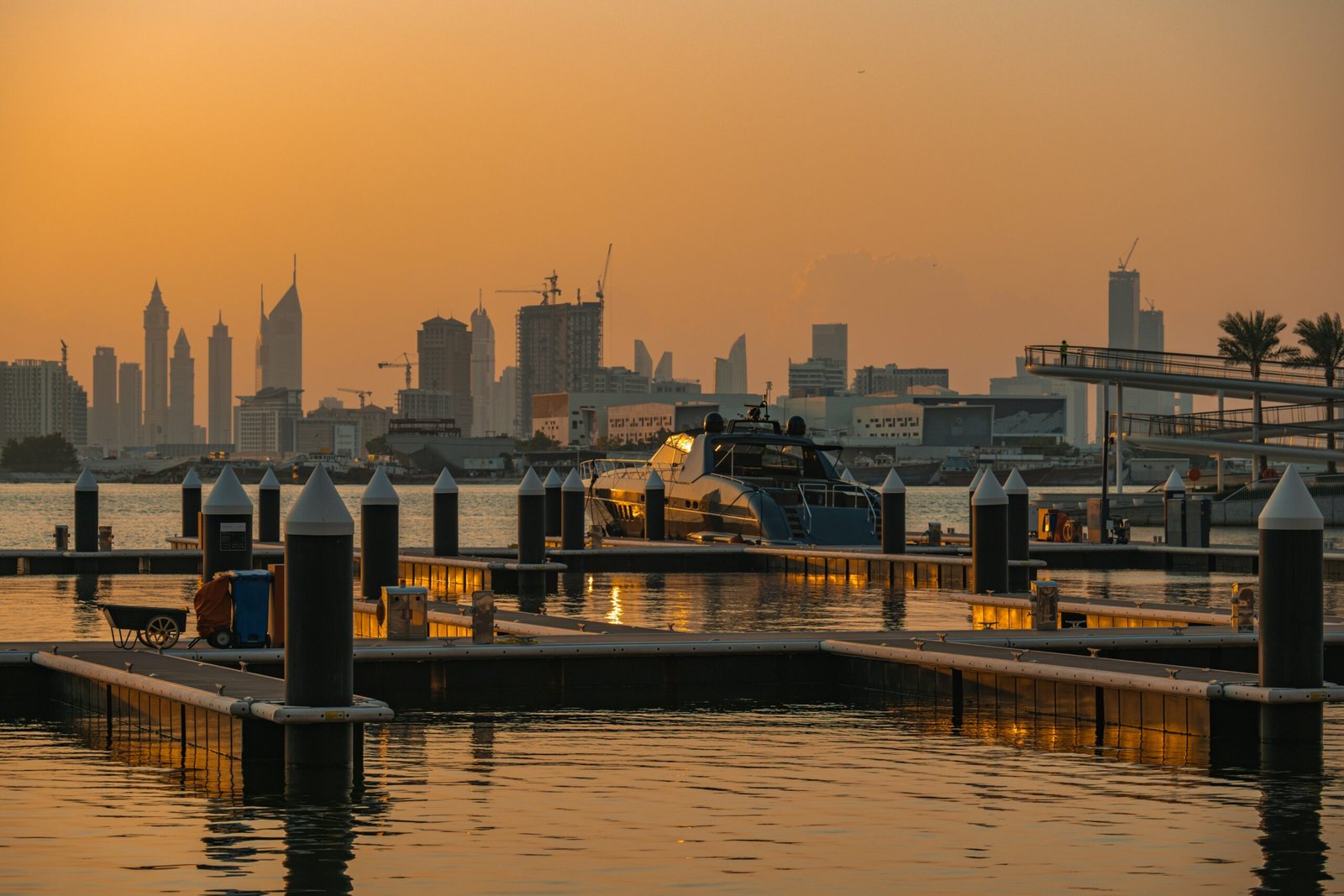 A Gulf harbor city skyline, representative image for the established regional ports that critics say continue to draw shipping traffic away from Gwadar