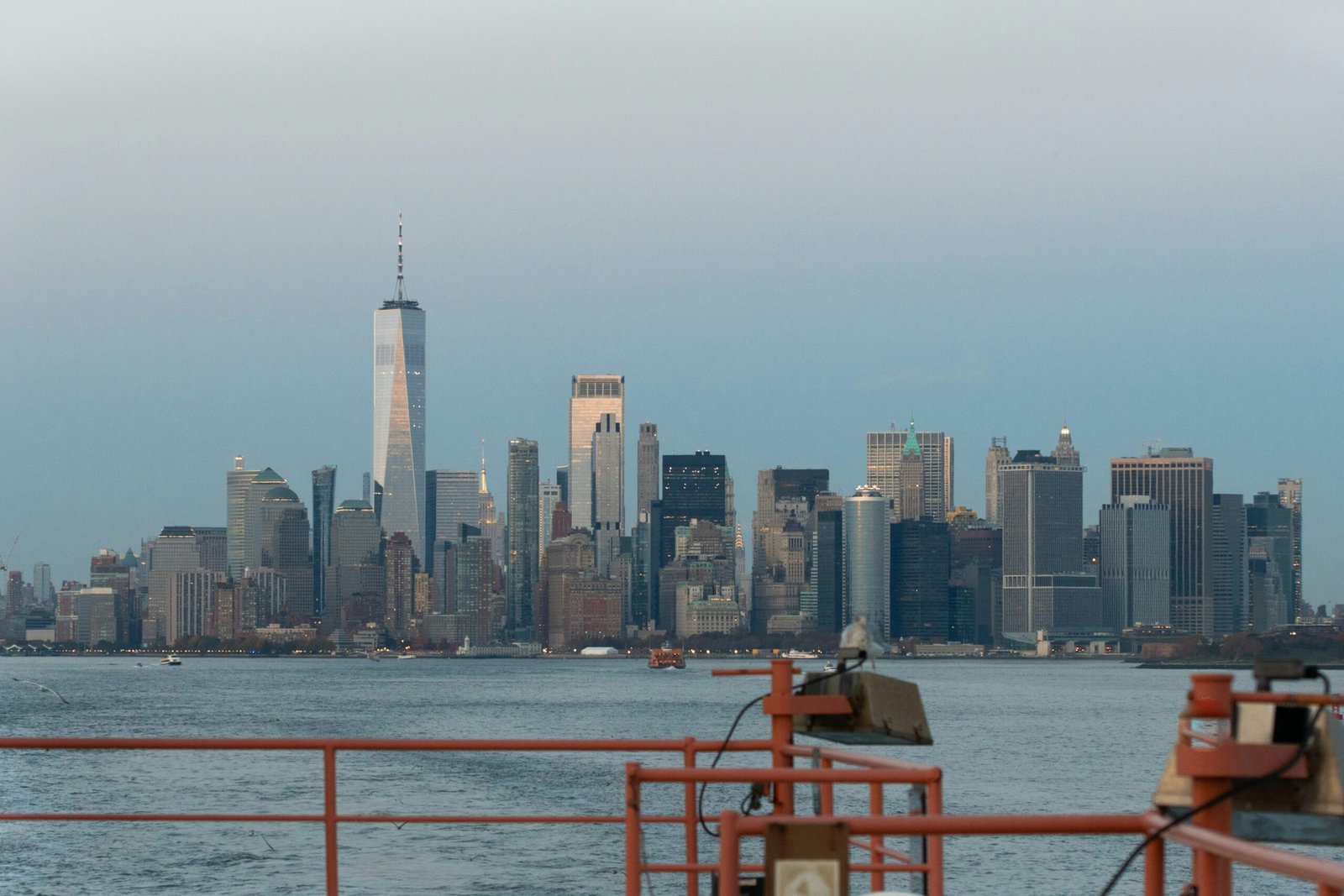 New York City skyline at dusk across the water, representative image for Pakistan's finance minister meeting the US Export-Import Bank chairman in New York over Reko Diq financing