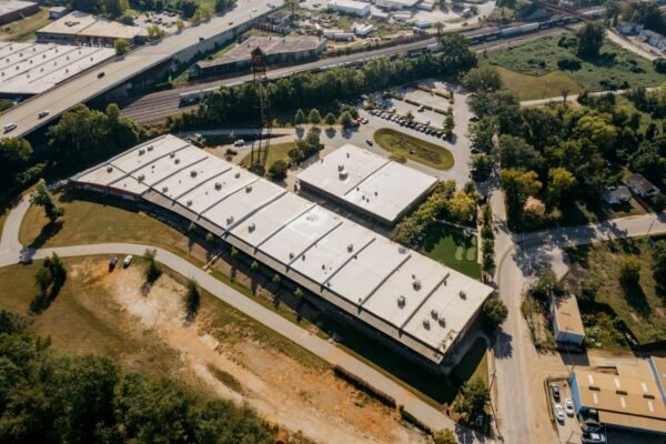 Aerial view of a modern industrial and office park complex, representative image for China's shift toward industrial and investment-driven cooperation under CPEC 2.0